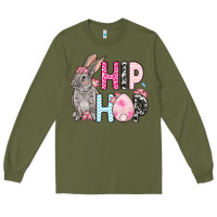 Army Green Easter Day Hip hop bunny Long Sleeve Tee - OliviaCreatesArt