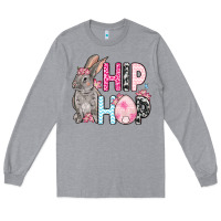 Heather Grey Easter Day Hip hop bunny Long Sleeve Tee - OliviaCreatesArt