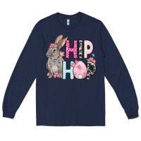 Navy Easter Day Hip hop bunny Long Sleeve Tee - OliviaCreatesArt
