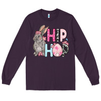 Plum Easter Day Hip hop bunny Long Sleeve Tee - OliviaCreatesArt