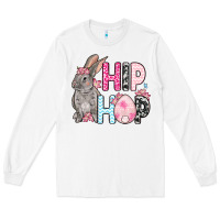 White Easter Day Hip hop bunny Long Sleeve Tee - OliviaCreatesArt