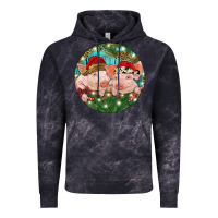 Cloud Black Christmas Pigs Vintage Hoodie - RanaPortraitStore