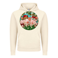 Vintage Artic Christmas Pigs Vintage Hoodie - RanaPortraitStore