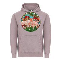 Vintage Zinc Christmas Pigs Vintage Hoodie - RanaPortraitStore