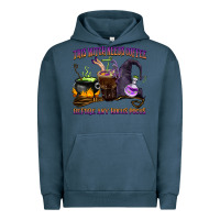 Pigment Midnight Navy this witch needs coffee before any hocus pocus Urban Hoodie - BarkalooDesign
