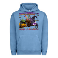 Pigment Pebble Blue this witch needs coffee before any hocus pocus Urban Hoodie - BarkalooDesign