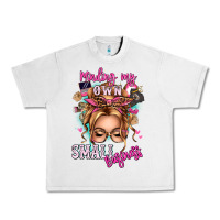 Lunar Rock minding my own small business blonde messy bun Urban Heavy Tee - texasbilliewilder