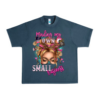 Midnight Navy minding my own small business blonde messy bun Urban Heavy Tee - texasbilliewilder