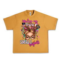 Peanut Butter minding my own small business blonde messy bun Urban Heavy Tee - texasbilliewilder