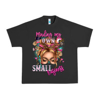 Pigment Black minding my own small business blonde messy bun Urban Heavy Tee - texasbilliewilder