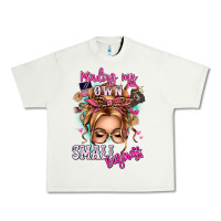 Pistachio minding my own small business blonde messy bun Urban Heavy Tee - texasbilliewilder