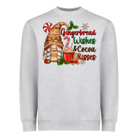Heather Grey gingerbread wishes and cocoa kisses Heavyweight Sweatshirt - Zillion Design Studio