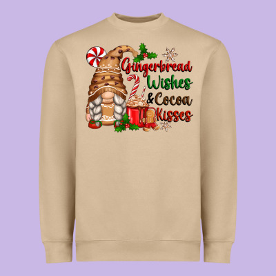 Heavyweight Sweatshirt gingerbread wishes and cocoa kisses