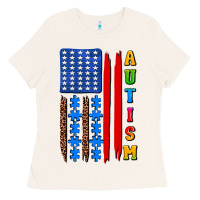 Bone autism american flag Ladies Tee - AdoDesignShop