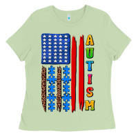 Matcha autism american flag Ladies Tee - AdoDesignShop