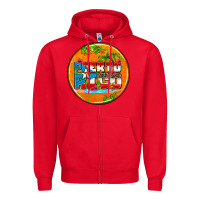 Red puerto rico coasters Zipper Hoodie - AdoDesignShop