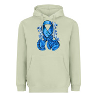 Matcha blueribbon with boxing gloves Heavyweight Hoodie - NancyCooperArtShop