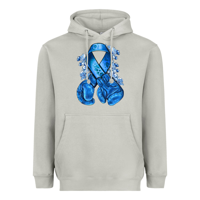 Blueribbon With Boxing Gloves Heavyweight Hoodie by NancyCooperArtShop | Teevron