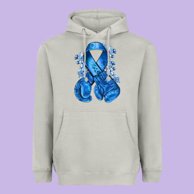Blueribbon With Boxing Gloves Heavyweight Hoodie Designed By Nancycooperartshop
