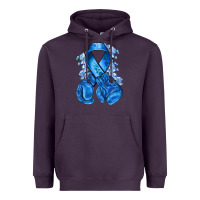 Plum blueribbon with boxing gloves Heavyweight Hoodie - NancyCooperArtShop
