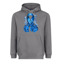 Storm blueribbon with boxing gloves Heavyweight Hoodie - NancyCooperArtShop