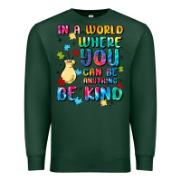 Sports Green in a world where you can be anything Premium Sweatshirt - MaliasSmallBusiness
