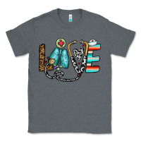 Charcoal Heather love nurse Classic Tee - CowhideDigitalArt
