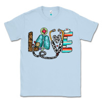 Dusty Blue love nurse Classic Tee - CowhideDigitalArt