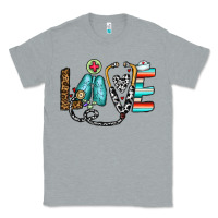 Heather Grey love nurse Classic Tee - CowhideDigitalArt