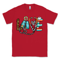 Red love nurse Classic Tee - CowhideDigitalArt