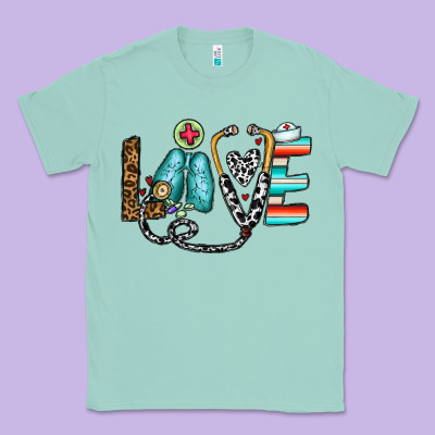 Love Nurse Classic Tee Designed By Cowhidedigitalart