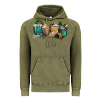 Vintage Olive camping coffee cups Vintage Hoodie - texasbilliewilder