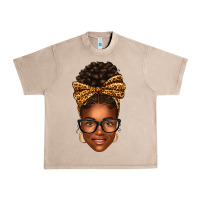 French Oak afro woman messy bun Urban Heavy Tee - texasbilliewilder