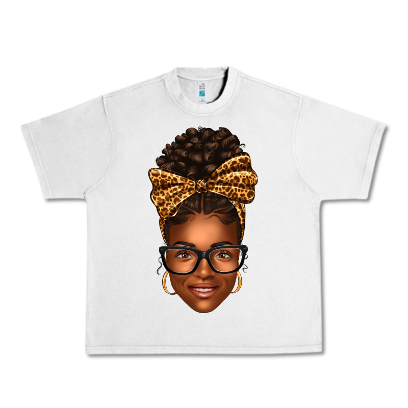 Afro Woman Messy Bun Urban Heavy Tee by texasbilliewilder | Teevron