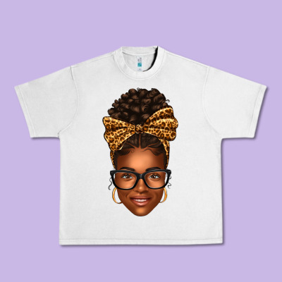 Afro Woman Messy Bun Urban Heavy Tee Designed By Texasbilliewilder