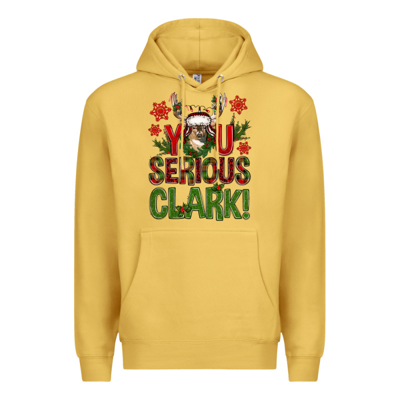 You Serious Clark Deer Premium Hoodie by NancyCooperArtShop | Teevron
