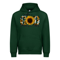 Forest Green with god all things are possible sunflower Urban Hoodie - Jasminsmagicworld