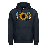 Navy with god all things are possible sunflower Urban Hoodie - Jasminsmagicworld