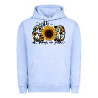 Pigment Grape Ice with god all things are possible sunflower Urban Hoodie - Jasminsmagicworld