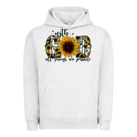 Pigment Lunar Rock with god all things are possible sunflower Urban Hoodie - Jasminsmagicworld