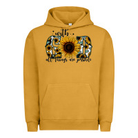 Pigment Peanut Butter with god all things are possible sunflower Urban Hoodie - Jasminsmagicworld