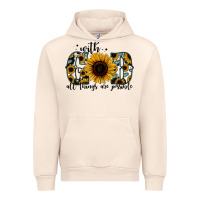 With God All Things Are Possible Sunflower Urban Hoodie | Teevron