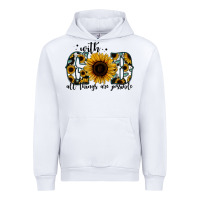 White with god all things are possible sunflower Urban Hoodie - Jasminsmagicworld