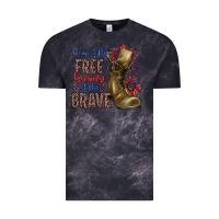 Cloud Black home of the free because of the brave Vintage Tee - Zillion Design Studio