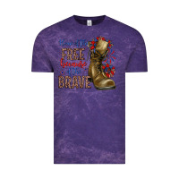 Cloud Purple home of the free because of the brave Vintage Tee - Zillion Design Studio