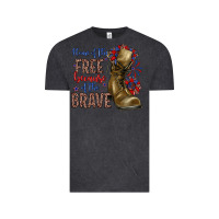 Vintage Black home of the free because of the brave Vintage Tee - Zillion Design Studio