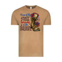Vintage Camel home of the free because of the brave Vintage Tee - Zillion Design Studio