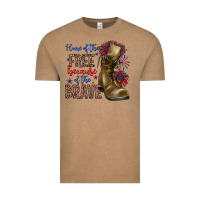 Vintage Coffee home of the free because of the brave Vintage Tee - Zillion Design Studio