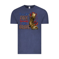 Vintage Denim home of the free because of the brave Vintage Tee - Zillion Design Studio
