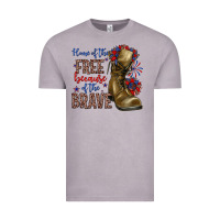 Vintage Zinc home of the free because of the brave Vintage Tee - Zillion Design Studio